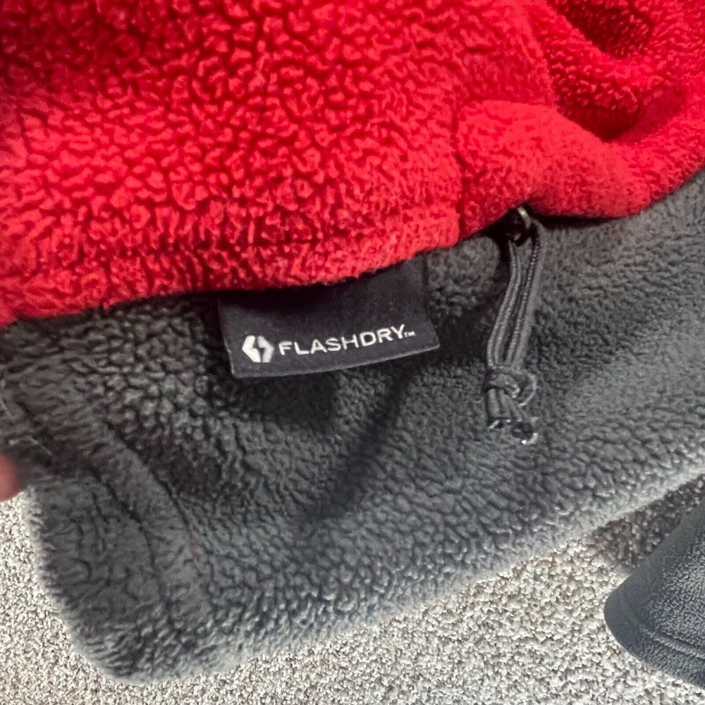 The North Face Jacket Adult Large Red Gray Full Zip Fleece Flashdry Outdoors Men - Picture 7 of 15